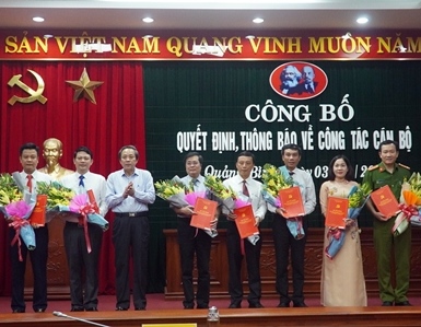 Thường trực Tỉnh ủy Quảng Bình điều động, bổ nhiệm 25 cán bộ chủ chốt